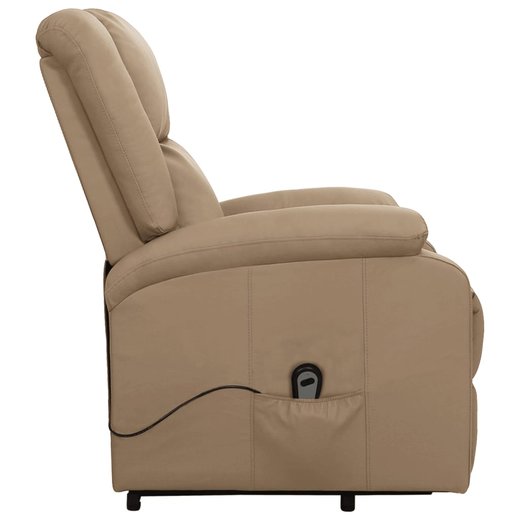 Sessel mit Aufstehhilfe Cappuccino-Braun Kunstleder