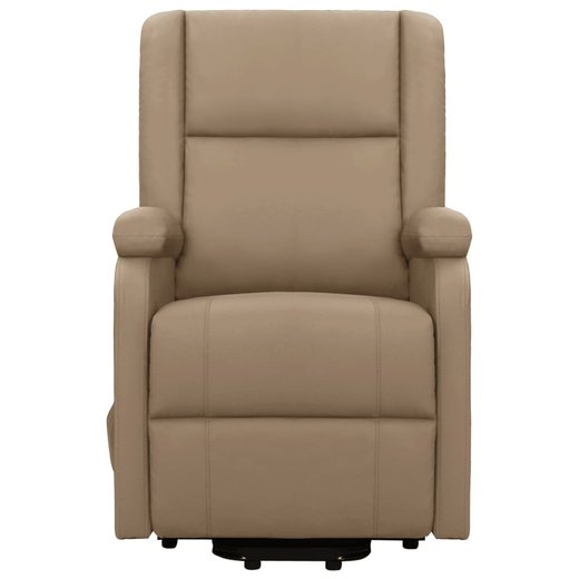 Massagesessel mit Aufstehhilfe Cappuccino-Braun Kunstleder
