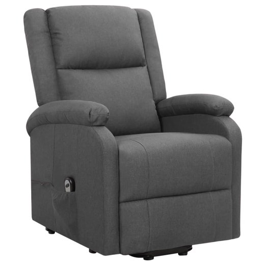 Sessel mit Aufstehhilfe Dunkelgrau Stoff