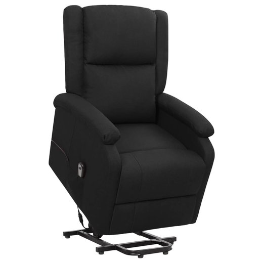 Sessel mit Aufstehhilfe Schwarz Stoff