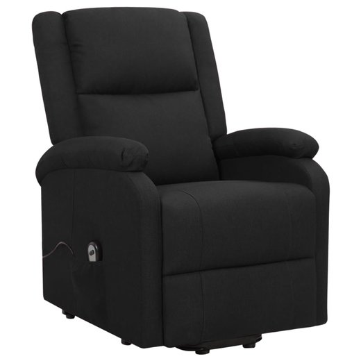 Sessel mit Aufstehhilfe Schwarz Stoff