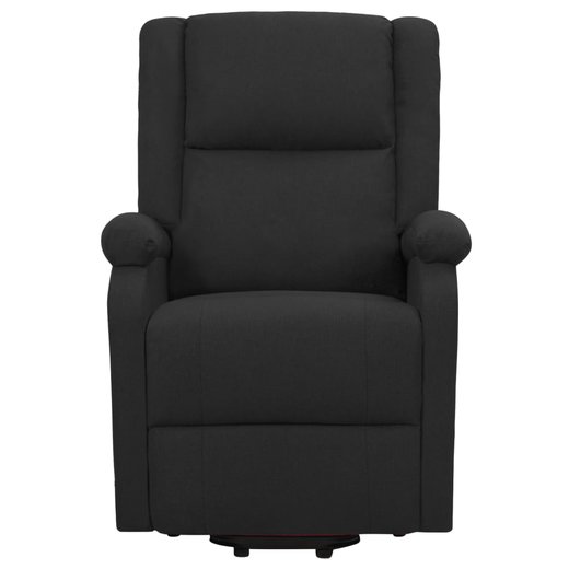 Sessel mit Aufstehhilfe Schwarz Stoff