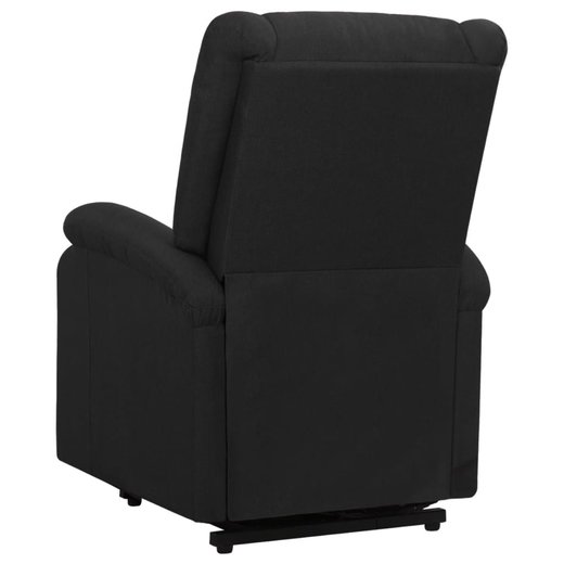 Sessel mit Aufstehhilfe Schwarz Stoff