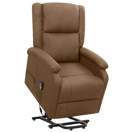 Sessel mit Aufstehhilfe Braun Stoff