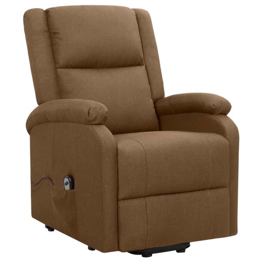 Sessel mit Aufstehhilfe Braun Stoff