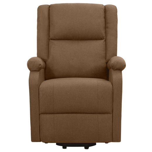 Sessel mit Aufstehhilfe Braun Stoff