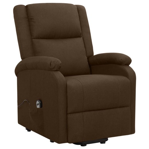 Sessel mit Aufstehhilfe Dunkelbraun Stoff