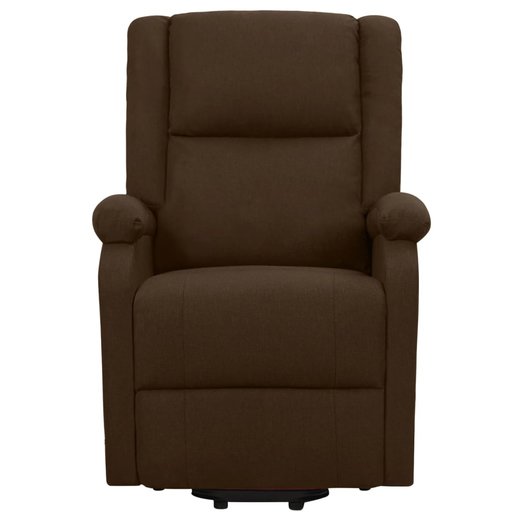 Sessel mit Aufstehhilfe Dunkelbraun Stoff