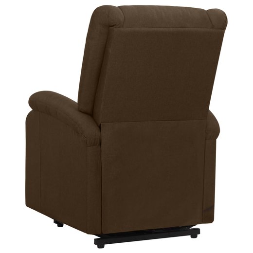 Sessel mit Aufstehhilfe Dunkelbraun Stoff