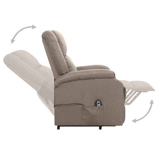 Sessel mit Aufstehhilfe Taupe Stoff
