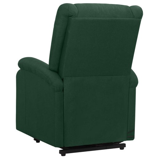 Massagesessel mit Aufstehhilfe Dunkelgrn Stoff