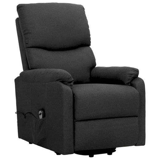 Sessel mit Aufstehhilfe Dunkelgrau Stoff