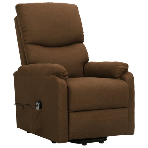 Sessel mit Aufstehhilfe Braun Stoff