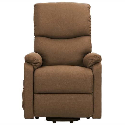 Massagesessel mit Aufstehhilfe Taupe Stoff
