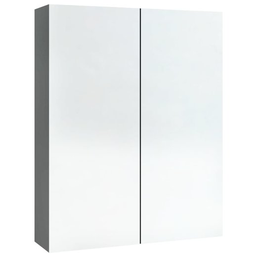 Bad-Spiegelschrank 60x15x75 cm MDF Anthrazit