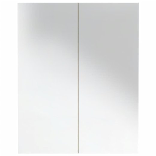 Bad-Spiegelschrank 60x15x75 cm MDF Wei und Eiche-Optik