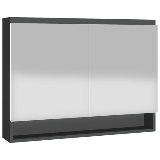 Bad-Spiegelschrank 80x15x60 cm MDF Anthrazit