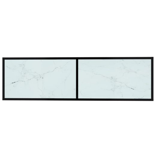TV-Schrank Wei Marmor-Optik 140x40x40,5 cm Hartglas