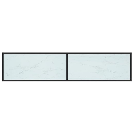 TV-Schrank Wei Marmor-Optik 180x40x40,5 cm Hartglas