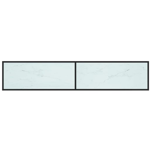 TV-Schrank Wei Marmor-Optik 200x40x40,5 cm Hartglas