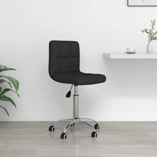 Brostuhl Drehbar Schwarz Stoff
