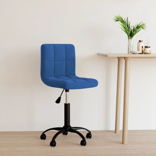 Brostuhl Drehbar Blau Samt