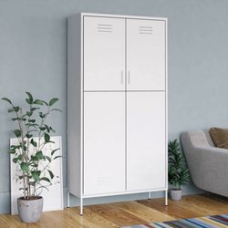 Kleiderschrank Wei 90x50x180 cm Stahl