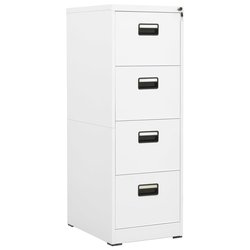 Aktenschrank Wei 46x62x133 cm Stahl