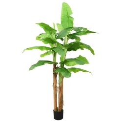 Knstlicher Bananenbaum mit Topf 285 cm Grn