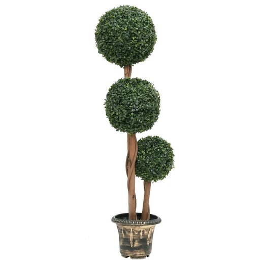 Knstlicher Buchsbaum mit Topf Kugelform Grn 119 cm