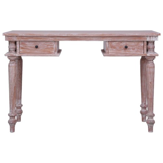 Schreibtisch 115x50x78 cm Massivholz Mahagoni