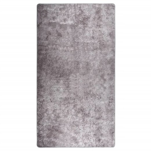 Teppich Waschbar 190x300 cm Grau Rutschfest