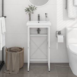 Badezimmer Waschtischgestell Wei 40x38x83 cm Eisen