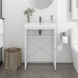 Badezimmer Waschtischgestell Wei 59x38x83 cm Eisen