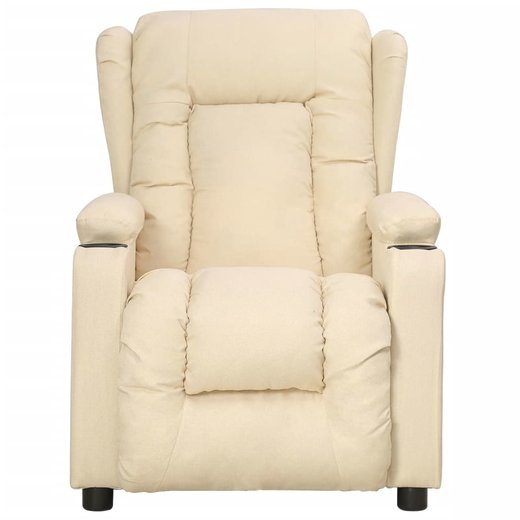 Massagesessel Creme Stoff
