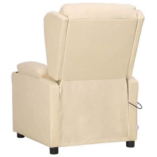 Massagesessel Creme Stoff