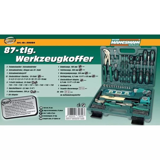 Brder Mannesmann 86-teiliges Werkzeug-Set 29084