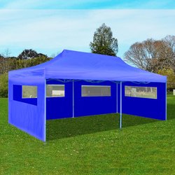 Pop-Up-Partyzelt Faltbar Blau 36 m