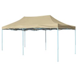 Faltzelt Pop-Up 3 x 6 m Cremewei