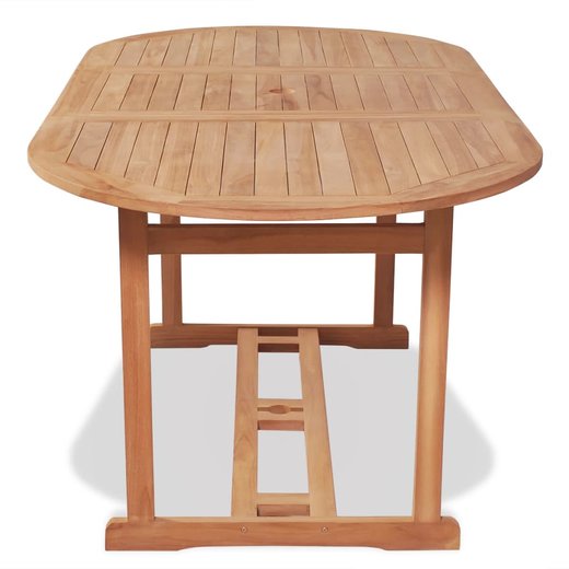 7-tlg. Garten-Essgruppe mit Klappsthlen Massivholz Teak