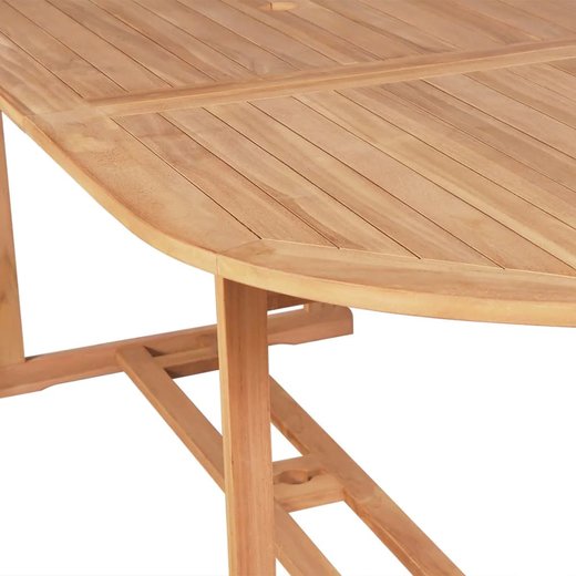 7-tlg. Garten-Essgruppe mit Klappsthlen Massivholz Teak