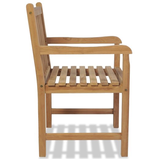 Gartensthle 2 Stk. Massivholz Teak