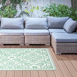 Esschert Design Outdoor-Teppich 182x122 cm Fliesendesign...