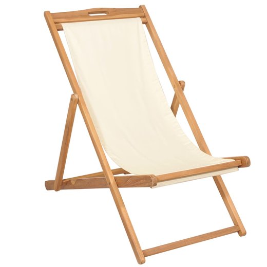 Liegestuhl Teak 5610596 cm Creme