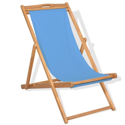 Liegestuhl Teak 5610596 cm Blau
