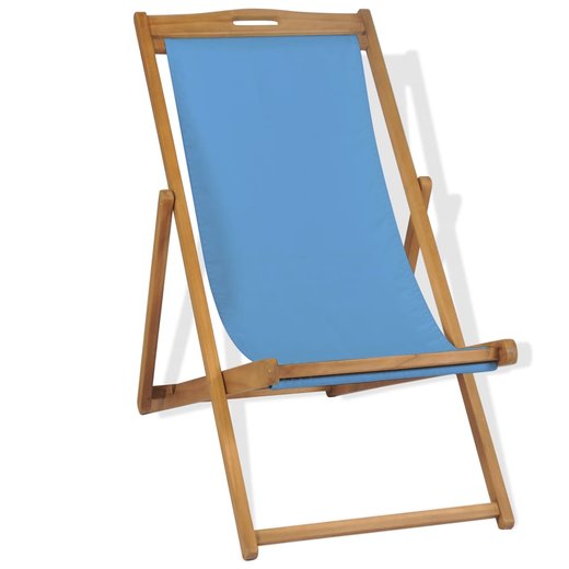 Liegestuhl Teak 5610596 cm Blau