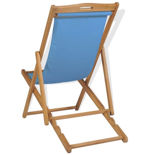 Liegestuhl Teak 5610596 cm Blau