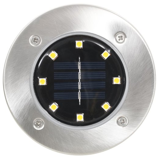 Solar-Bodenleuchten 8 Stk. LED-Leuchtmittel Wei