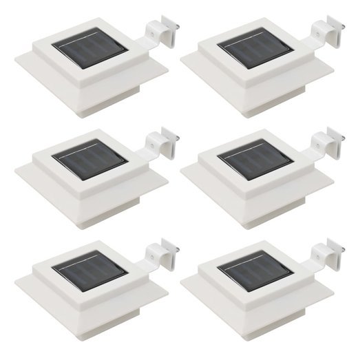Outdoor Solarleuchten 6 Stck LED Quadratisch 12 cm Wei