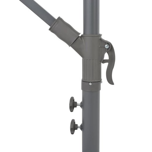 Ampelschirm mit Aluminium-Mast 300 cm Anthrazit